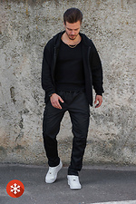 Isolierter Kapuzenpullover mit Reißverschluss für Herren, Fleece, Reißverschluss, Kane, Schwarz Without 8055471 Foto №5
