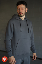 Isolierter Känguru-Hoodie mit graphitfarbener Kapuze Garne 3041472 Foto №2