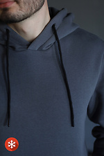 Isolierter Känguru-Hoodie mit graphitfarbener Kapuze Garne 3041472 Foto №4