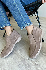 Suede short boots for autumn beige  8018472 photo №4