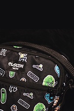 Black patterned messenger bag Custom Wear 8025473 photo №3