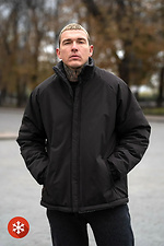 Чоловіча двостороння зимова куртка Street Puff, чорна Teamv 8034473 фото №1