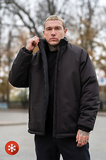 Чоловіча двостороння зимова куртка Street Puff, чорна Teamv 8034473 фото №2