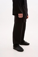 Hose mit weitem Bein aus Leinen mit Murakami-Stickerei TUR WEAR 8037473 Foto №4