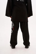 Hose mit weitem Bein aus Leinen mit Murakami-Stickerei TUR WEAR 8037473 Foto №5