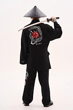 Hose mit weitem Bein aus Leinen mit Murakami-Stickerei TUR WEAR 8037473 Foto №7
