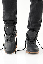 Men's leather winter boots black  2505474 photo №3