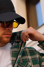 Men's green plaid flannel shirt Reload 8031474 photo №4