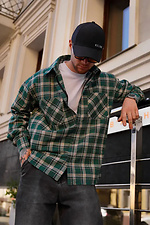 Men's green plaid flannel shirt Reload 8031474 photo №5