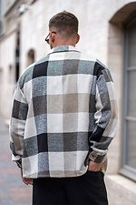 Herren-Kaschmirhemd mit Karomuster, beige und schwarz Teamv 8034474 Foto №9