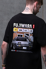 Men's Fujiwara Printed Oversized T-Shirt Black Without 8049474 photo №2