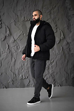 schwarze Winterjacke für Herren Reload 8031475 Foto №6