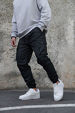 Men's Warm Cargo Pants Vader Reflective Black Without 8055475 photo №1