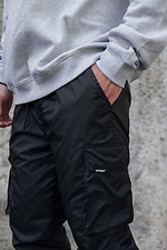 Men's Warm Cargo Pants Vader Reflective Black Without 8055475 photo №5