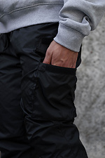 Men's Warm Cargo Pants Vader Reflective Black Without 8055475 photo №6