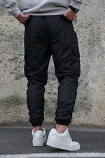 Men's Warm Cargo Pants Vader Reflective Black Without 8055475 photo №10