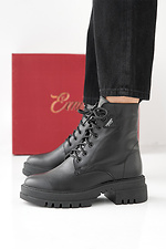 Women's black winter leather boots  2505477 photo №1