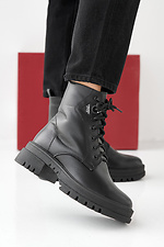 Women's black winter leather boots  2505477 photo №2