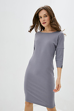 Gray fitted dress with cropped sleeves Garne 3039477 photo №1