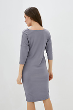 Gray fitted dress with cropped sleeves Garne 3039477 photo №4