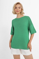 Zielony, dzianinowy sweter damski  4038477 zdjęcie №1