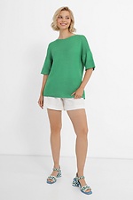 Green knitted women's jumper Sewel 4038477 photo №2