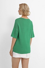 Zielony, dzianinowy sweter damski  4038477 zdjęcie №3