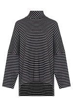 Women's jacket OVERSIZE black with white stripes Garne 3041478 photo №15