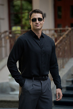 Men's classic plain Tencel shirt Teamv 8034478 photo №4