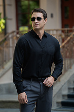Men's classic plain Tencel shirt Teamv 8034478 photo №6