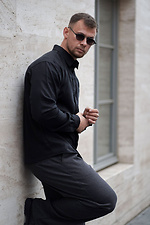 Klassisches, einfarbiges Herrenhemd aus Tencel Comfort, Schwarz Teamv 8034478 Foto №8