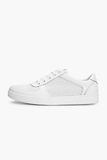 White Perforated Leather Sneakers  4205479 photo №5