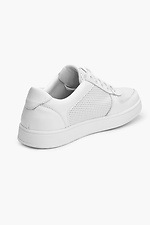 White Perforated Leather Sneakers  4205479 photo №7