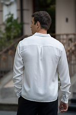 Чоловіча сорочка класична однотонна tencel біла Teamv 8034479 фото №3