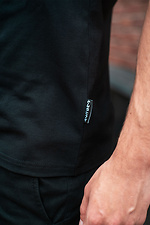 Basic cotton T-shirt black plain Custom Wear 8025480 photo №3