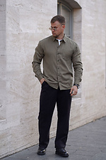 Klassisches Herrenhemd in Unifarbe, Tencel Comfort Olive Teamv 8034480 Foto №4