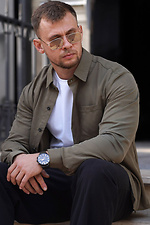 Klassisches Herrenhemd in Unifarbe, Tencel Comfort Olive Teamv 8034480 Foto №7