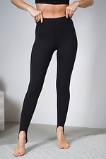 Warme schwarze Nylon Fit Leggings für Damen mit Fleece-Futter Teamv 8034481 Foto №4