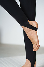 Warme schwarze Nylon Fit Leggings für Damen mit Fleece-Futter Teamv 8034481 Foto №8