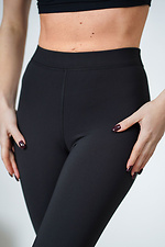 Warme schwarze Nylon Fit Leggings für Damen mit Fleece-Futter Teamv 8034481 Foto №9