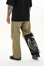 Wide trousers made of stretch nylon "Yamaguti", light olive TUR WEAR 8037481 photo №6