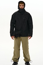 Wide trousers made of stretch nylon "Yamaguti", light olive TUR WEAR 8037481 photo №10