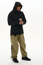 Wide trousers made of stretch nylon "Yamaguti", light olive TUR WEAR 8037481 photo №13