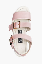 Pink Leather Buckle Platform Sandals  4205482 photo №4