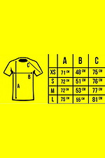 Gelbes T-Shirt aus Baumwolle mit Raglanärmeln Custom Wear 8025482 Foto №6
