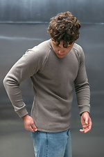 Warmer Herren-Strickpullover, beiger Winterpullover Teamv 8034482 Foto №5