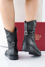 Black spring-autumn women's leather boots  2505483 photo №4