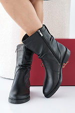 Black spring-autumn women's leather boots  2505483 photo №5