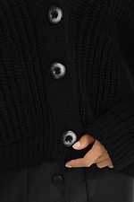 Dzianinowy kardigan w kolorze czarnym zapinany na guziki  4038484 zdjęcie №2
