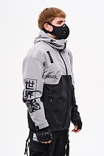 Windbreaker with "Darknet" prints, gray and black TUR WEAR 8037484 photo №2